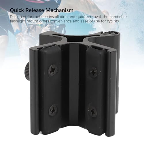 Support de guidon de vélo antidérapant en aluminium pour fixation de lampe torche - 2