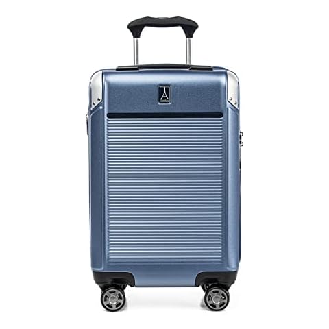 Travelpro Platinum Elite Hardside Expandable Spinner Wheel Luggage TSA Lock Hard Shell Polycarbonate Suitcase, Dark Sky Blue, Carry-on 21-Inch Cover