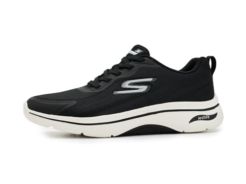 Skechers Go Walk Arch Fit 2.0 Levy Sneaker für Herren, Schwarz/Weiß, 13 – Ansicht 4