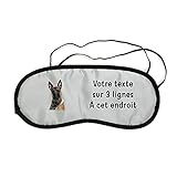 Mygoodprice Masque de nuit repos voyage pictogramme Malinois avec texte personnalisable