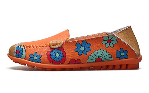 Image of VenusCelia Women's Floral Comfort Walking Flat Loafer