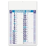 Calendario 2027 da Parete Olandese Classico 30x47 cm Spazio Appunti, Appuntamenti, Scadenze, Turni, Planning Casa e Ufficio 12 Mesi Diario Organizzazione (Blu)
