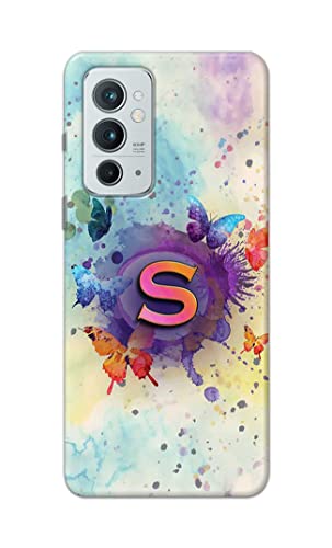 Image of PRINTFIDAA� Printed Hard Back Cover Case for OnePlus 9RT 5G Back Cover (Alphabet S) -2808