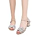 Blingko Plateau Sandalen Damen Gespaltene Zehen Abendschuhe Frauen Mädchen Sandaletten Elegant Römersandalen Vintage Sexy Schnalle Freizeitschuhe Silber, 39 EU