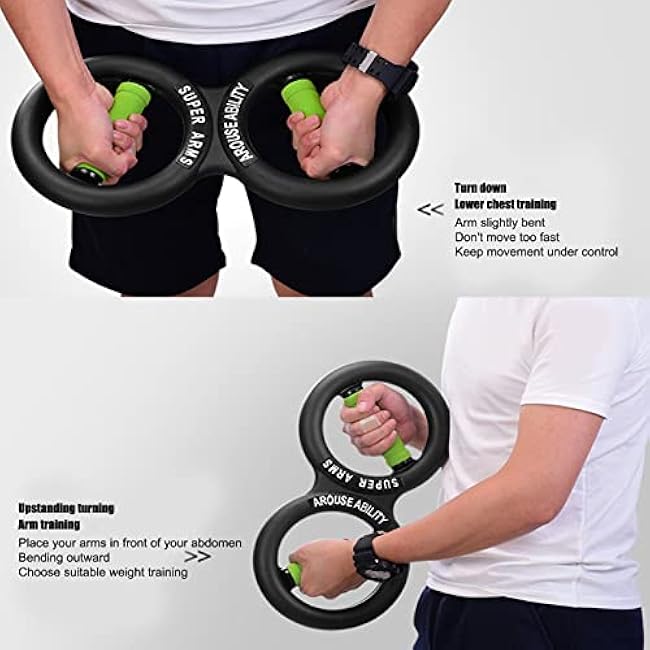Hand Grip Strengthener, Arm Strength Exercise Tool 8 Shaped Circulation Wrist Strength Training Fitness Tool, 10kg Strength Training Grip Strengtheners Grip Strength Trainer, Hand Exerciser Bars