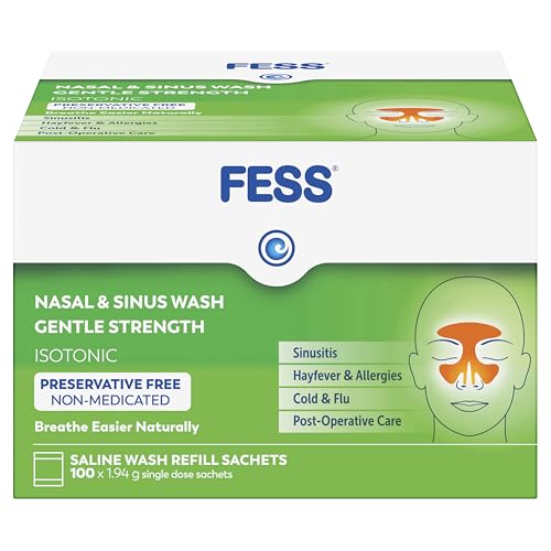 Fess Sinu-Cleanse Gentle Strength Nasal and Sinus Wash Refills 100 Sachets