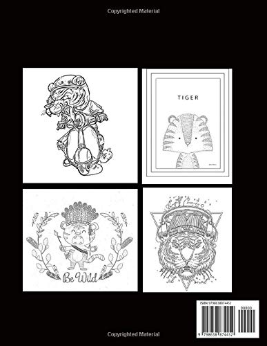 Tiger Coloring Book: Coloring Toy Gifts for Kids or Adults | Cute Easy and Relaxing Realistic Animal Large Print Birthday Gifts image 2