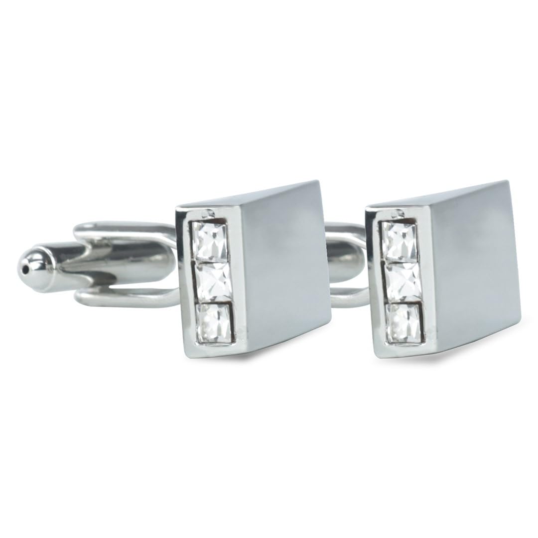 peluche Striking Crystals Cufflinks for Men-picture-27