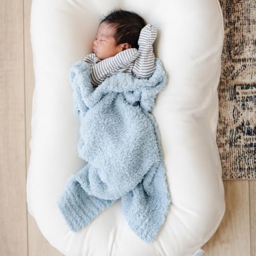 Image of SARANONI Bamboni Baby Blanket | Luxury Plush Super Soft Blanket | Breathable Comfort Infant Baby Blankets for Boys & Girls | Light Blue, Mini - 15” x 20”