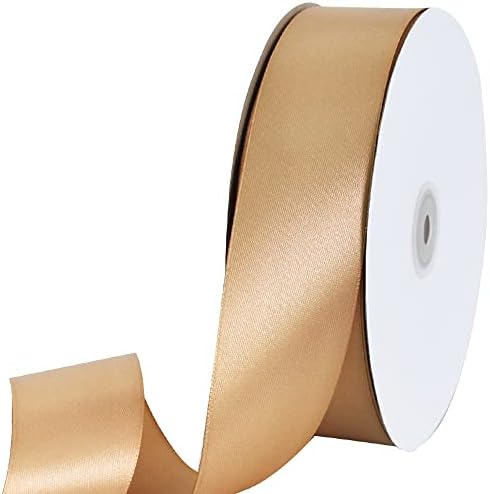 TONIFUL 1-1/2 Inch (40mm) x 100 Yards White Wide Satin Ribbon Solid Fabric Ribbon for Gift Wrapping Chair Sash Valentine's Day Wedding Birthday Party Decoration Hair Floral Craft Sewing