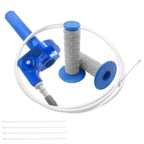 Image of Motorcycle Throttle Assembly,7 /8 inch Quick Twist Throttle Grips with Throttle Cable Aluminum Alloy Universal for CRF KLX SSR TTR 110 125 150 250cc Dirt Pit Bike ATV Mini Bike