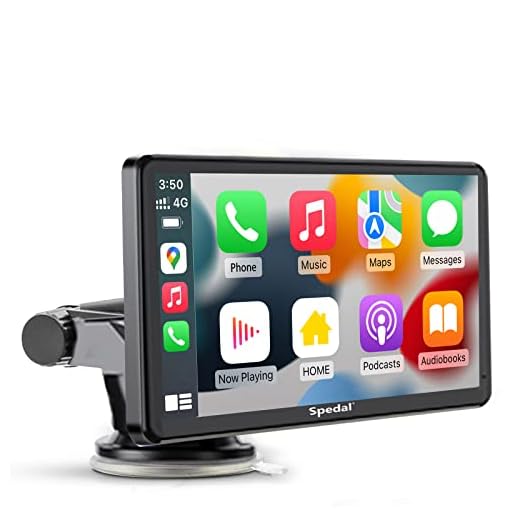 Spedal NaviCam 796W Wireless Apple Carplay & Android Auto, autoradio Portable avec écran Tactile IPS de 7 Pouces, caméra Externe, Bluetooth Mains Libres avec WiFi, AirPlay, AUX/FM Transmetteur