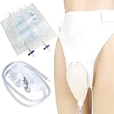 Catetere esterno da donna, orinatoio da donna in silicone indossabile per allettato con cintura in vita ad alta elasticità, orinatoio portatile riutilizzabile da donna con 2 sacchetti per pipì