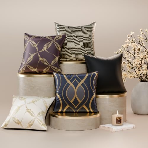Image of Stoa Paris Cushion Cover Set of 5, Home Decor for Sofa, Bed & Living Room, Digital Printed Cushion Cover 16 Inch x 16 Inch, Soft Touch Finish, Hidden Zip Closure, Cordelia's Embrace - Cordelia
