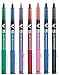 Pilot BX V5 Sortierte Farbe Packung Hi-Tecpoint Extra Fein Rollerball-stift 0.5mm Spitze Spitze 0.3mm Linienbreite (Jeweils 1 7 Farben - Schwarz Rot Blau Grün Violett Pink Hellblau)