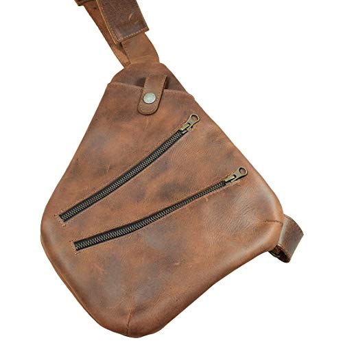 Hide & Drink, Everyday Crossbody Bag Handmade from Full Grain Leather - Bourbon Brown4