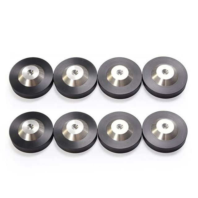 8PCS 39X13mm Stainless Graphite Speaker AMP Isolation Spike Feet Mat Floor Base Pad for Turntable CD DAC Radio Cabinet - (Color: Black)