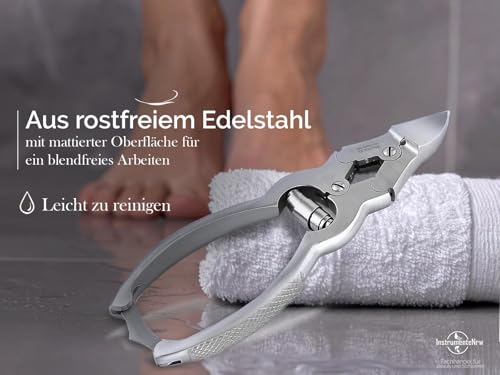 Foto von Fußpflege Nagelzange Edelstahl mit 2-Facher Übersetzung für starke Nägel Pediküre mit scharfem glattem Schnitt