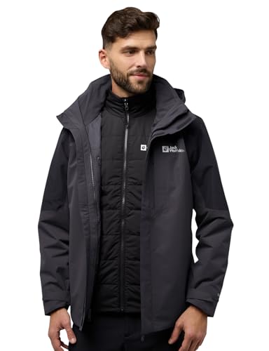 Jack Wolfskin Herren Romberg 3in1 Jkt M, Phantom, XL EU