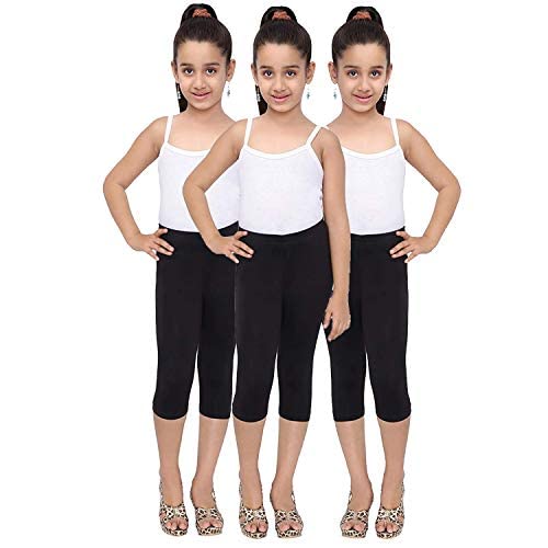 Image of Robinbosky Premium Girls Capri Leggings Pack of 3 - Versatile Colors and Sizes for All Ages