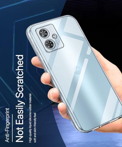 Image of WOW IMAGINE Crystal Clear Transparent Back Case Cover for Motorola Moto G54 5G | Moto G64 5G | Full Device & Camera Protection Shockproof TPU | Flexible Silicone Back Cover Case - Transparent