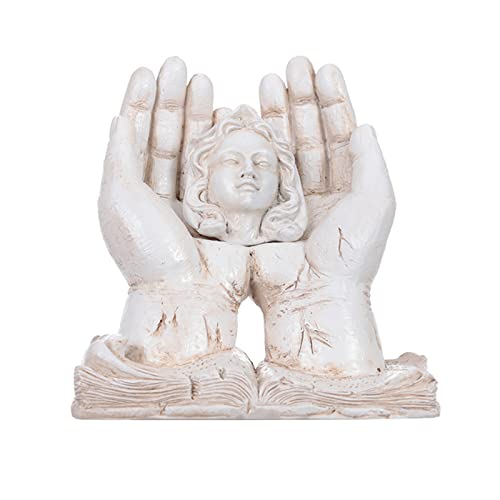 Trauergeschenk Trauergeschenk Fehlgeburt Geschenke für Mütter Engel Figuren in Gottes Hand mit Bibel (Unsere Dame weiß) Cover