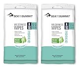 Sea to Summit XL Wilderness Wipes Rinse-Free Body Wipes, 2-Pack (8 Wipes per Pack)