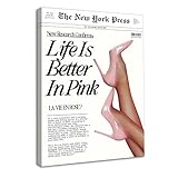 Dazzlewall Feminismus Mode Wanddeko, Vintage Zeitung-Stil 