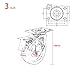 LWBXTTG Castor Wheels,Furniture Wheels, 4 Pcs Heavy Duty Wheels 400kg Industrial High Temperature Resistance 260°C Furniture Glassfiber with Brake Plate Swivel for Oven Trolley