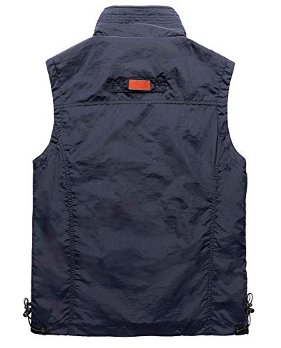 Image of Hixiaohe Mens Lightweight Vest Outerwear Casual Summer Outdoor Travel Vest for Hiking Fishing Golf Photo Work with Pockets