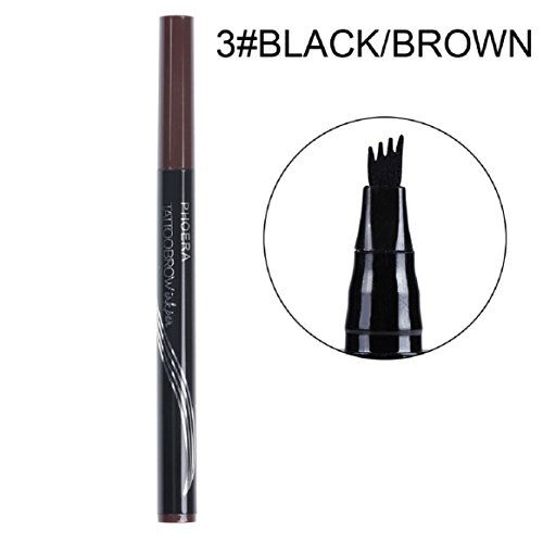 New Eyebrow Pencil, Coerni Fork Tip Easy Makeup Waterproof Eyebrow Pen (3#)