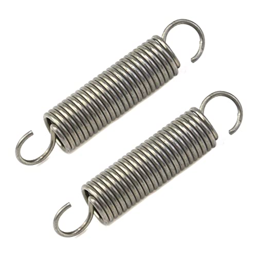 Image of Mcredy Extension Springs 2Inch, Stainless Steel with Dual Hook End, 2Pcs | High-Strength, High Load-Bearing Capacity, for Hobby Crafting DIY Home Repair