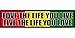 "Love the Life You Live, Live the Life You Love" – Reggae Rasta Bumper Sticker / Decal (10.5" X 2.5") - Peace Resource Project