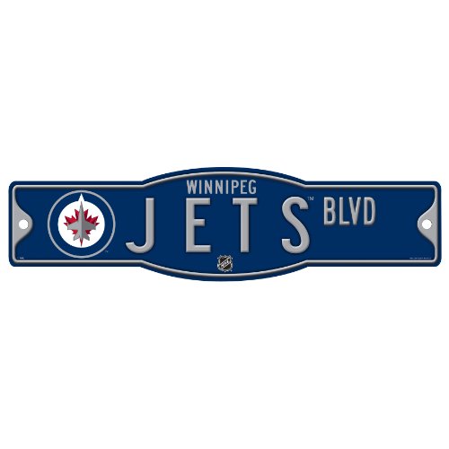NHL Winnipeg Jets Sign, 4.5 x 17-Inch