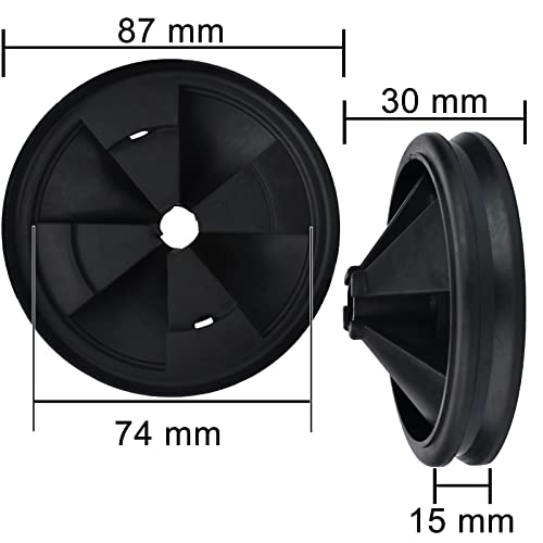 2 Pack Garbage Disposal Splash Guards 3 3/8" Sink Baffle QCB-AM Replacement Compatible with InSinkErator Evolution Series Garbage Disposal Stopper Sink Splash Guard - Thumbnail 2