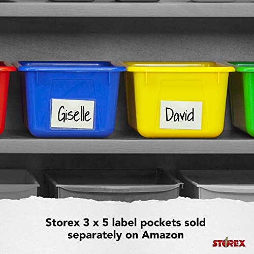 Image of Storex Small Cubby Bin, 12.2 x 7.8 x 5.1 Inches, Candy Orange, 5-Pack (62479U05C)