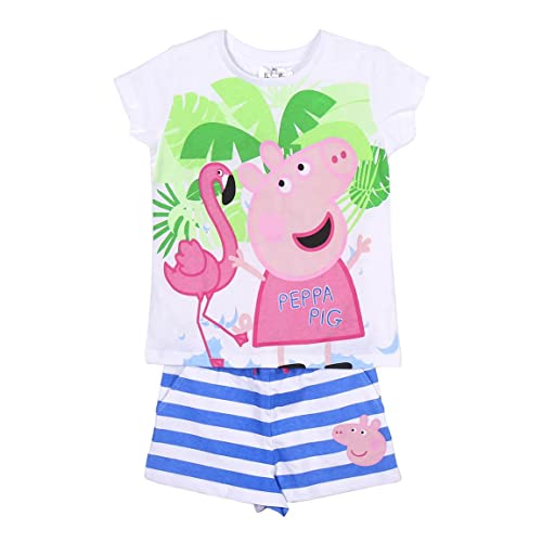 CERDÁ LIFE'S LITTLE MOMENTS   Conjunto verano para Niña de Peppa Pig Fabricado en algodón 100% y Compuesto por Pantalón Corto y Camiseta de manga Corta | Licencia Oficial Hasbro
