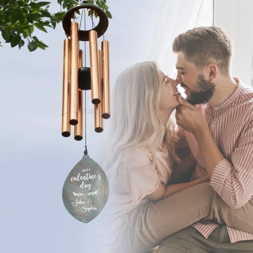 Image of ASTARIN Wedding Gifts Wind Chime, Personalized Names & Date Wind Chimes Gifts for Couple 2026, Wedding Gift for Newlywed Husband Wife, Engagement Gift Valentine's Day Anniversary
