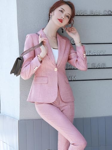 Image of Women's Cotton Blend Casual Printed Full Sleeve Collared Top and Pant Set with Blazer | Western Set for Women