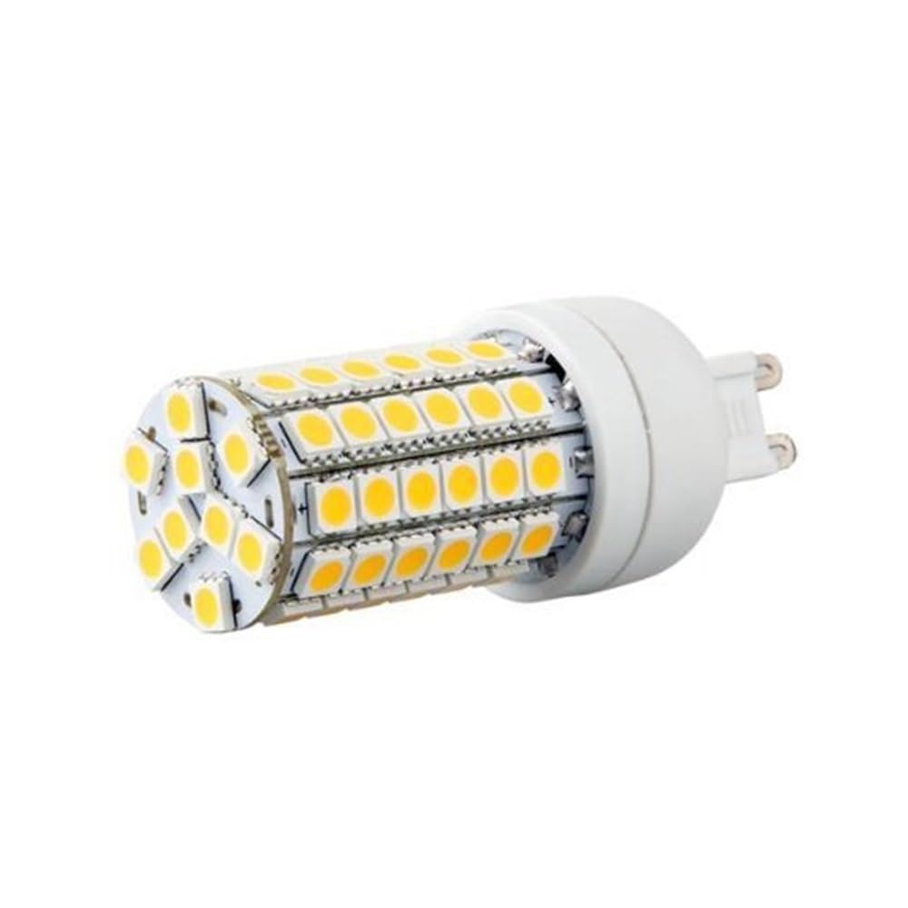 HHF Illuminazione domestica, Confezione da 6, Lampada a mais LED AC220-240V 7W G9 69-5050SMD Lampadario a candela bianco caldo/freddo(Warm White)