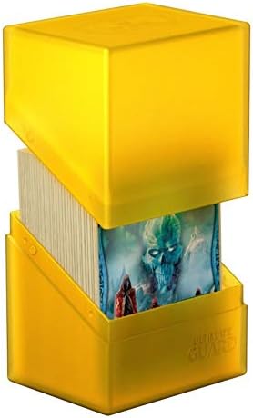 Ultimate Guard Boulder 80+ Classic, Deck Case for 80 Double-Sleeved TCG Cards, Amber, Secure & Durable Storage for Trading Card Games, Soft-Touch Finish - 1