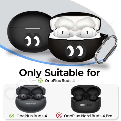 Image of Silicone Case Cover Compatible for OnePlus Buds 4 -(Black Eye)