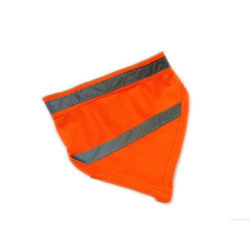 Encell Set of 2 Dog Reflective Scarf Safety Pet Bandana,Orange,L