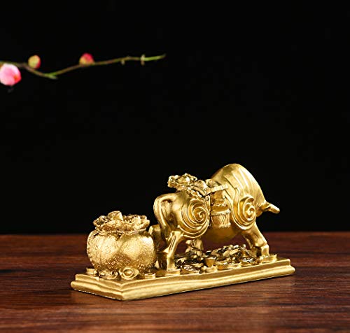 Estatua de Resina Fengshui Toro Decorativo para Hogar y Oficina miniatura 5