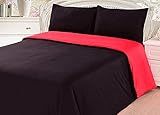 Tache Home Fashion DC32PC-RBK 2-3 Piece Reversible Duvet Cover Set, King, Red