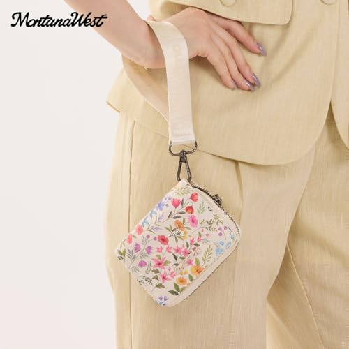 Image of Montana West Wallet for Women Female Ladies with a Detachable Wristlet Women's Wallet Flower Rfid Blocking Lining Minimalist Lightweight & Easy to Carry
