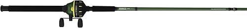 Miniatura 2 de Zebco 606 Big Cat Spincast carrete y caña de pescar, caña telescópica de 2 piezas de 7 pies, potencia media-pesada, acción moderada y rápida, verde