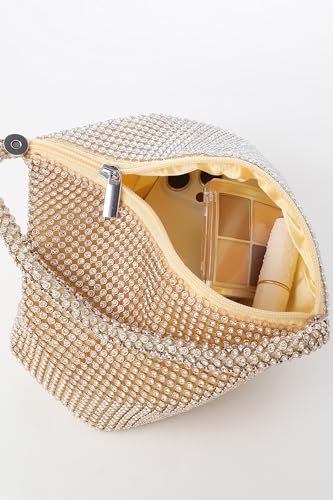 Image of BABEYOND Women's Rhinestone Clutch Evening Bags Sparkly Glitter Triangle Purse for 1920s Party Prom Wedding