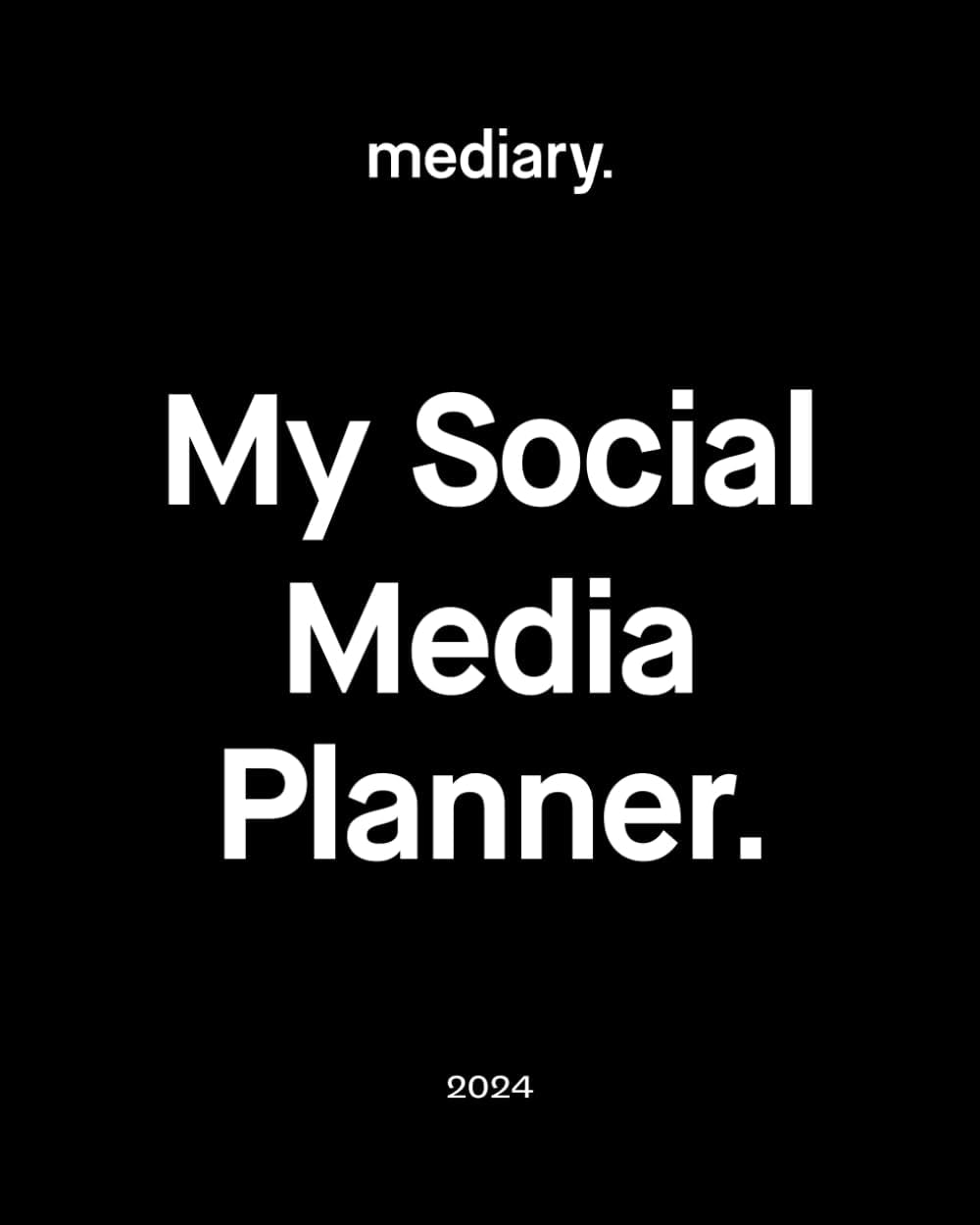 Sponsored Ad - Mediary | My Social Media Planner: Black