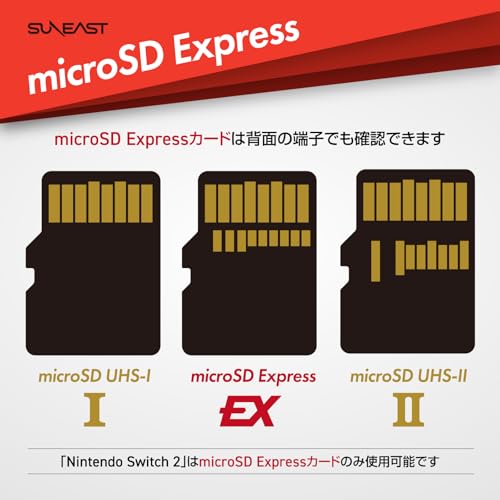 Image of SUNEAST microSD Express 128GB Max Read Transfer Rate 890MB /s Maximum Write Transfer Rate 550MB /s Next Generation Technology MicroSD Card Switch2 Operation Verified Class 10 U3 V30 UHS-I A1